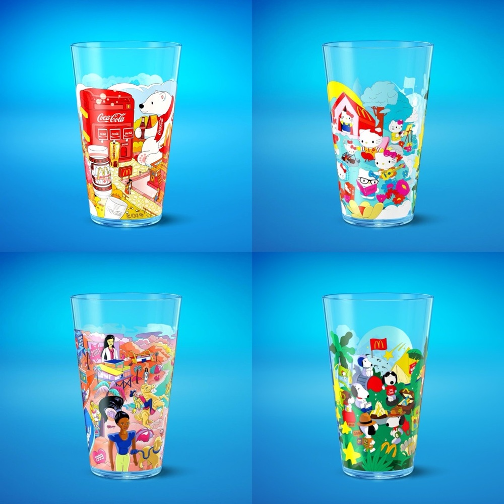 Set of 4 McDonald’s Collector’s Edition Cups